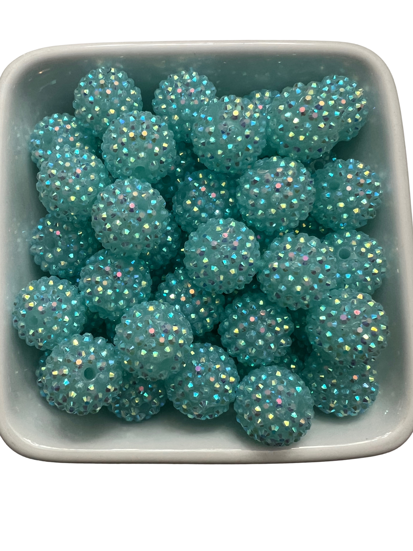Tiffany Blue-20mm Rhinestone Bead
