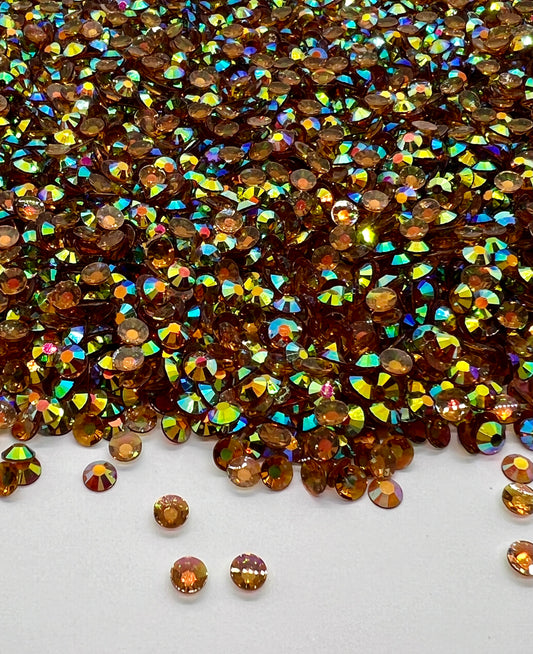 Copper Cowboy: Clear AB Resin Flatback Rhinestones