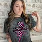 Small Business Babe Checkered Lightning Bolt