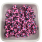 Pink & Blue Leopard: 15mm Silicone Bead