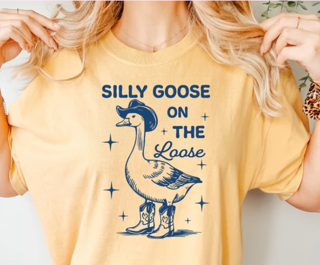 Silly Goose On The Loose-Navy Ink