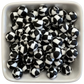 Black & White Checkerboard: 15mm Silicone Bead