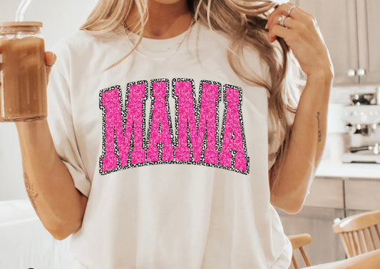 Faux Glitter Mama