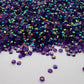 Purple People Eater: Clear AB Resin Flatback Rhinestones