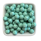 Mint Lightning: 15mm Silicone Bead