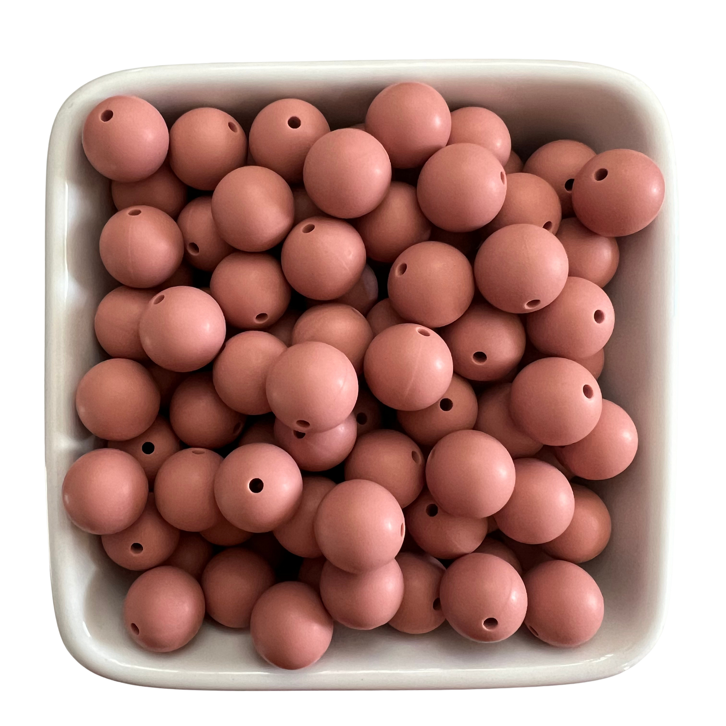 Dusty Rose: 15mm Silicone Bead