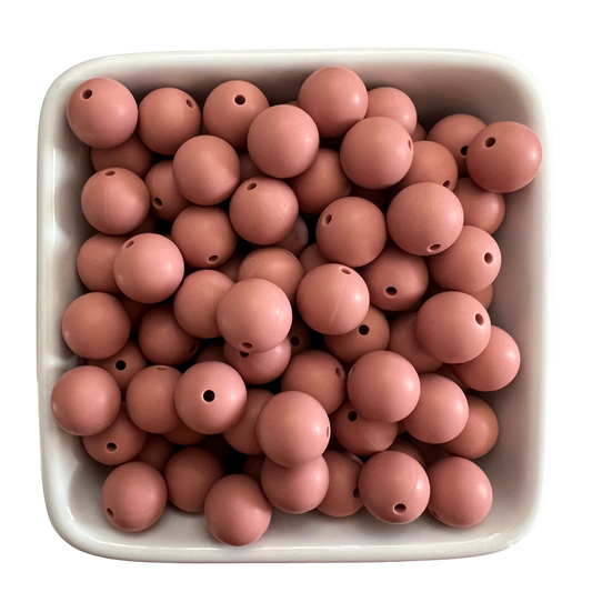 Dusty Rose: 15mm Silicone Bead