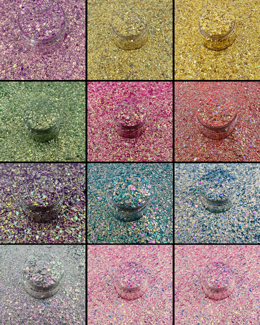 Shattered Glass Bundle-3D Bubble Chunky Glitter Mix