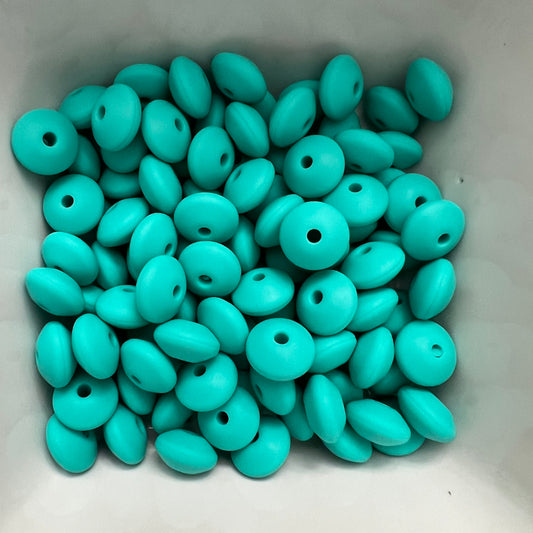 Turquoise: Silicone Lentil Spacer