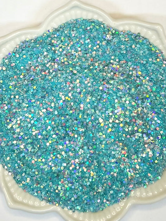 Tiffany Blue: Mini Chunky Holographic Mix