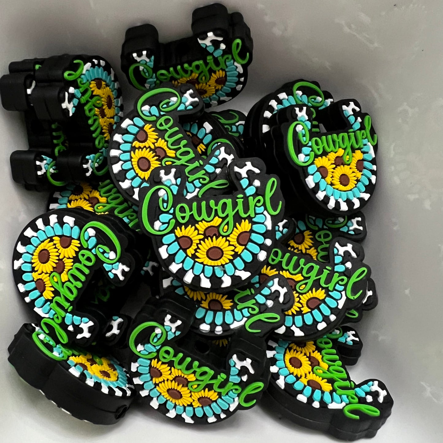 Sunflower Cowgirl: Silicone Focal Bead