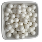 Pearl White: 15mm Silicone Bead