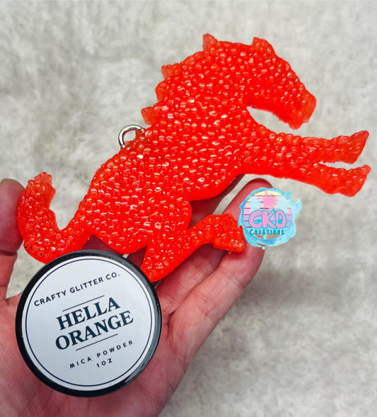 Hella Orange-Matte Neon Mica Powder