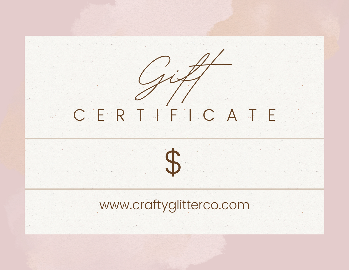 Crafty Glitter Co. Gift Card