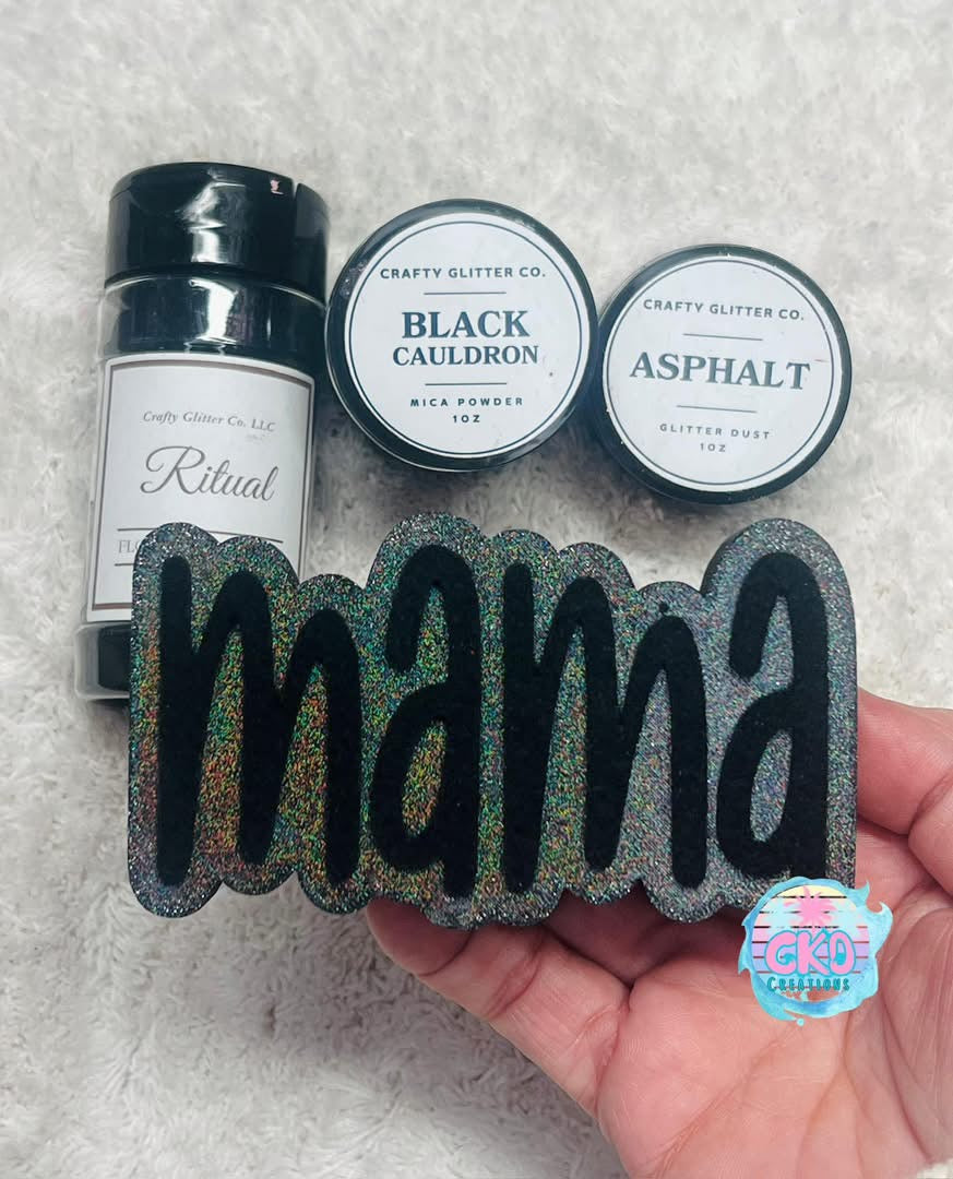 Asphalt-Holographic Glitter Dust