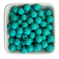 Turquoise Lightning: 15mm Silicone Bead