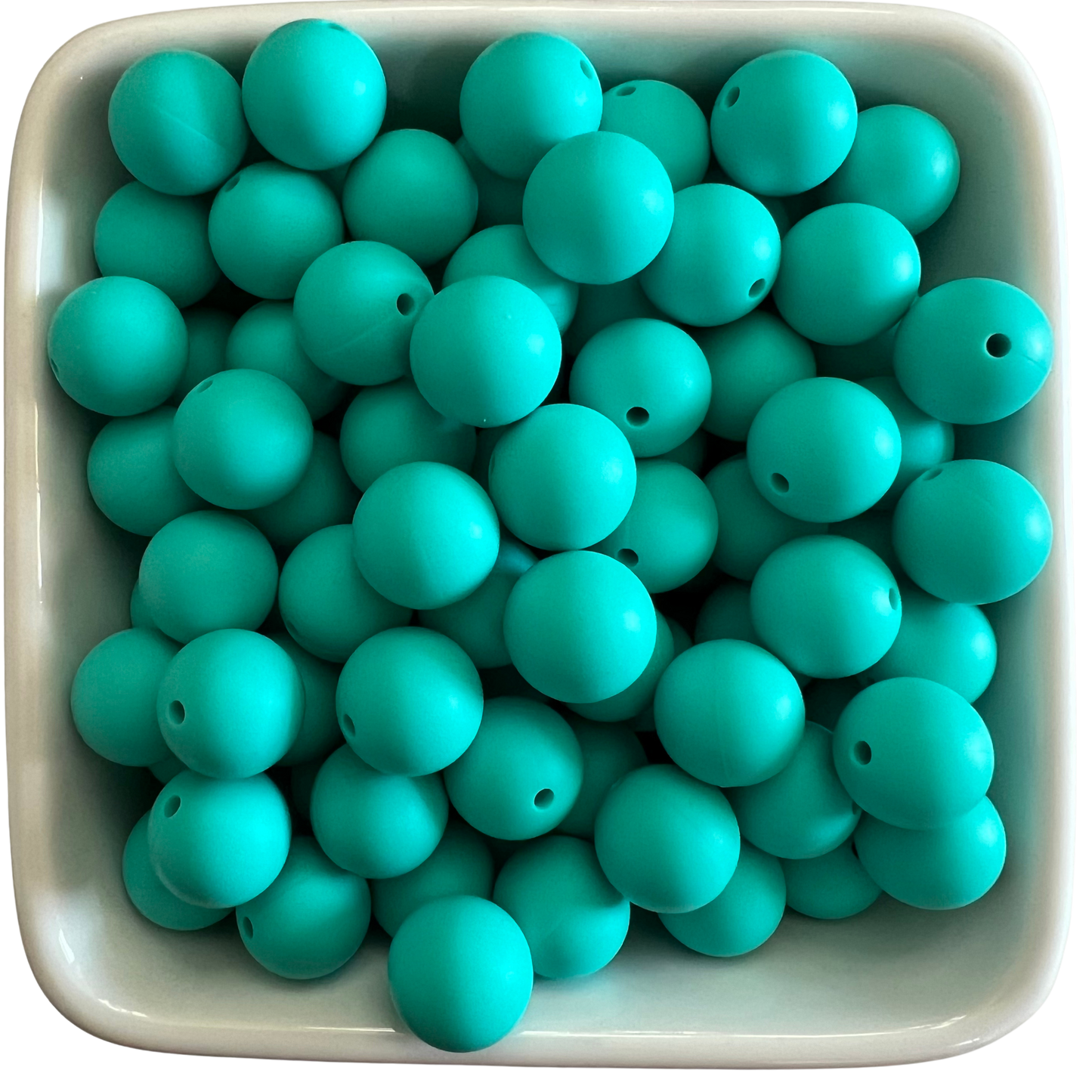 Turquoise: 15mm Silicone Bead