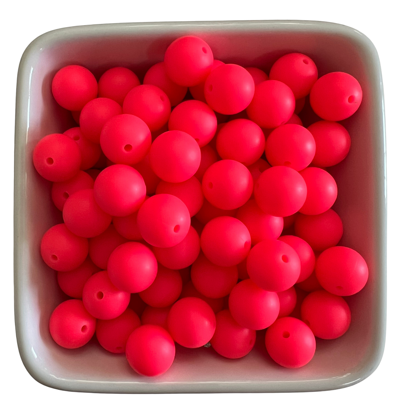 Hot Pink: 15mm Silicone Bead