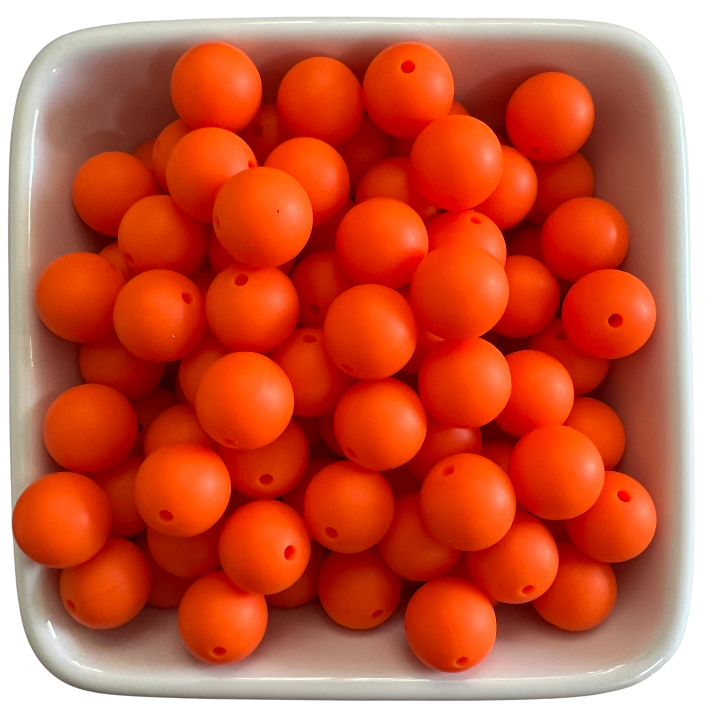 Tangerine: 15mm Silicone Bead