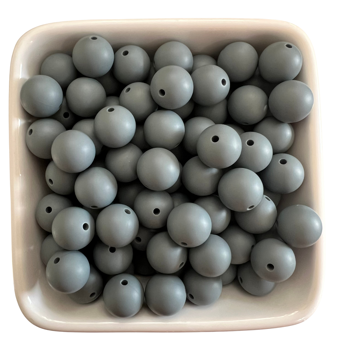 Dark Gray: 15mm Silicone Bead