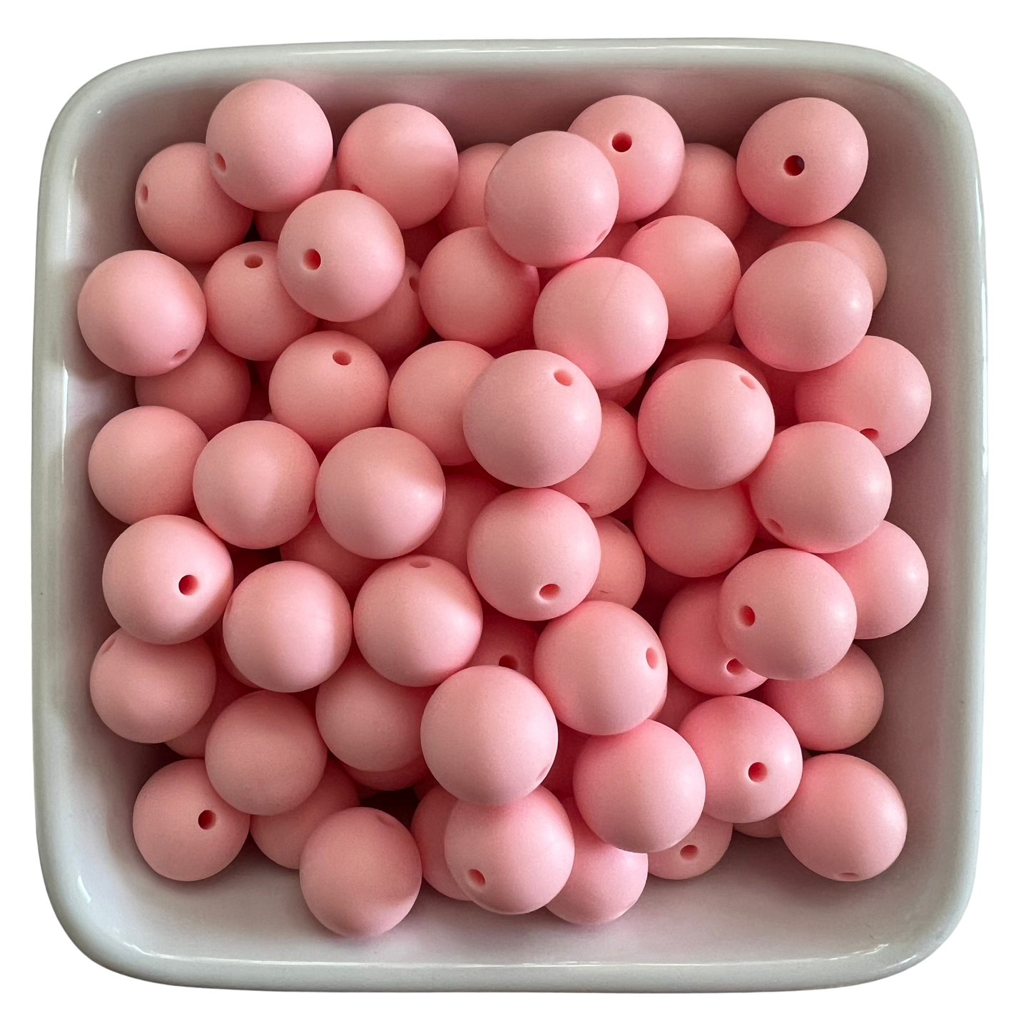 Rose Quartz: 15mm Silicone Bead