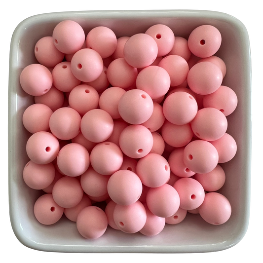 Rose Quartz: 15mm Silicone Bead