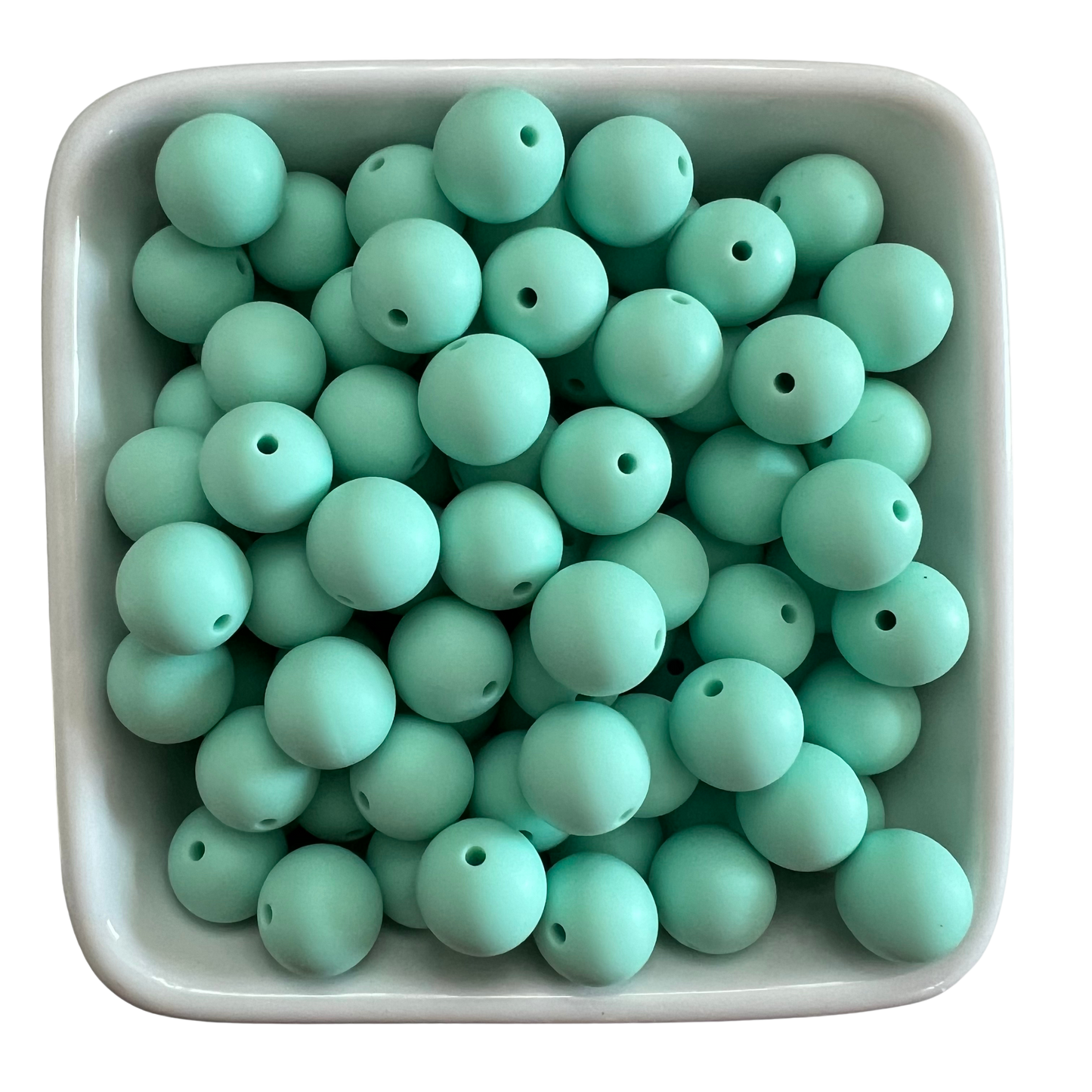 Mint Green: 15mm Silicone Bead