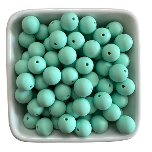 Mint Green: 15mm Silicone Bead