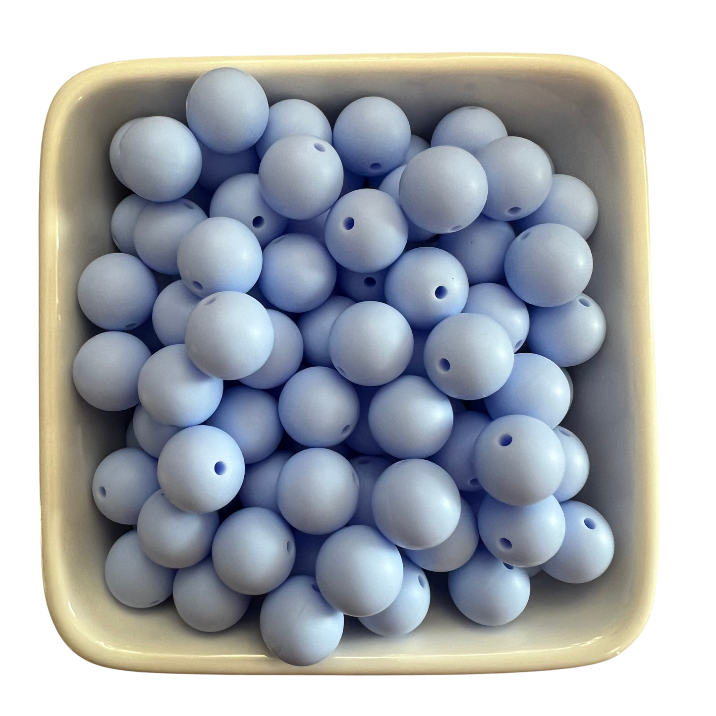 Sky Blue: 15mm Silicone Bead