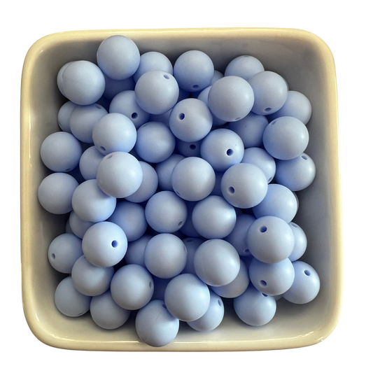 Sky Blue: 15mm Silicone Bead