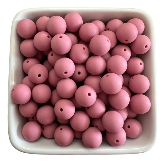 Blush Pink: 15mm Silicone Bead