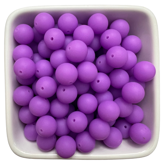 Purple To Blue Glow: 15mm Silicone Bead