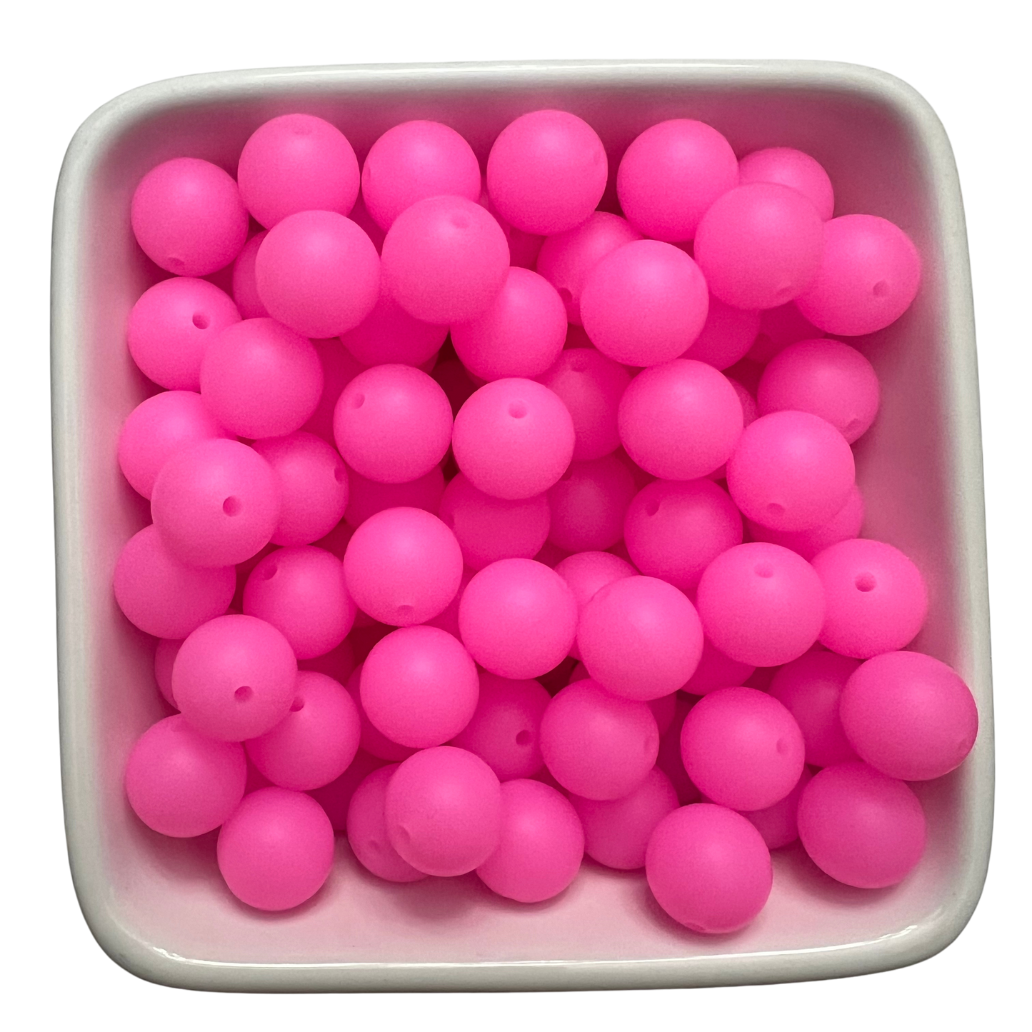 Neon Pink To Purple Glow: 15mm Silicone Bead