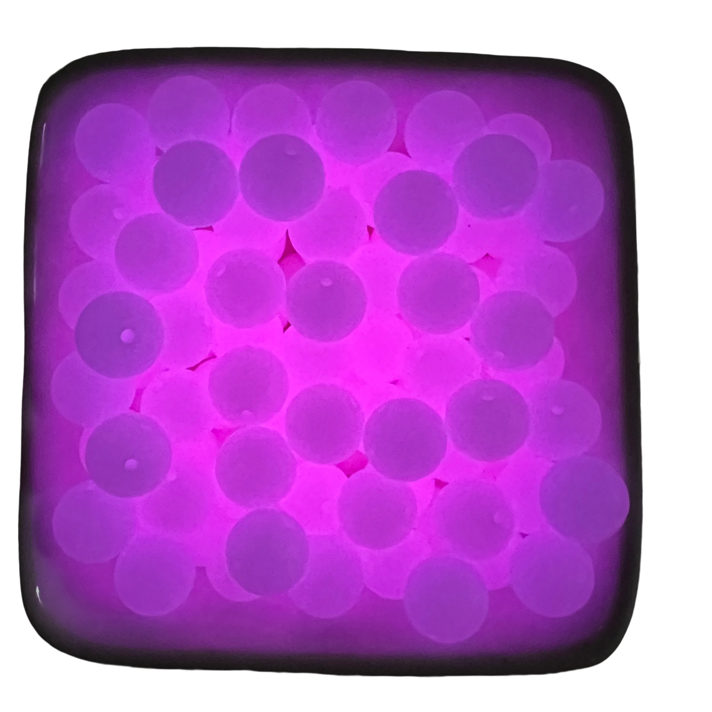 Neon Pink To Purple Glow: 15mm Silicone Bead