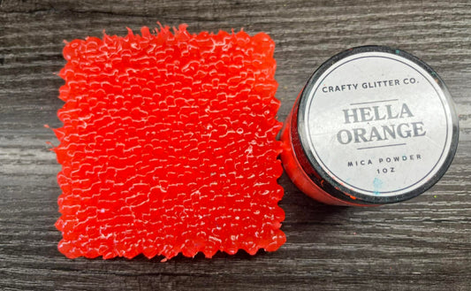 Hella Orange-Matte Neon Mica Powder